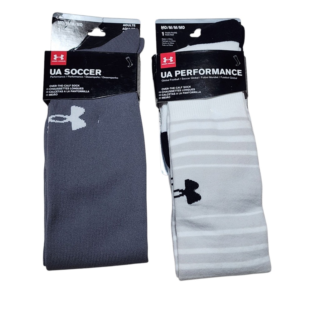 NEW Under Armour Soccer Performance Over-The-Calf Socks Moisture Wicking Adult M
